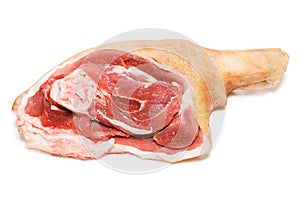 Raw pork (leg) photo