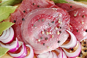 Raw pork meat