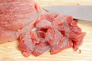 Raw pork meat