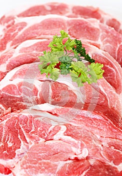 Raw pork meat