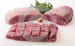 Raw pork meat