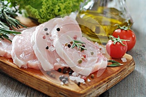 Raw pork meat