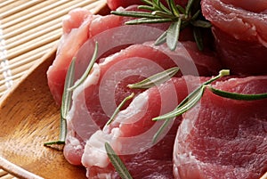 Raw pork meat