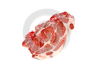 Raw pork meat,cutlet,isolated on white