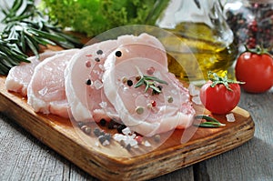 Raw pork meat