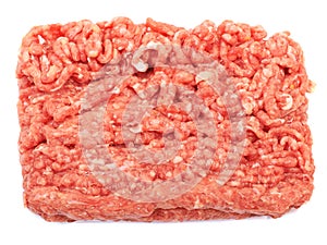 Raw pork meat ground beef