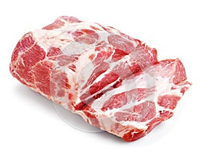 Raw pork meat isoleted on white