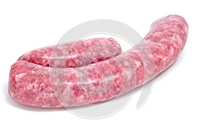 Raw pork meat sausage photo