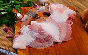 Raw pork meat secreto