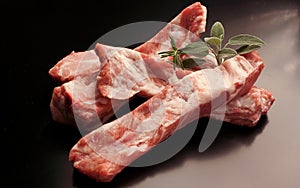 Raw pork ribs - raw meat