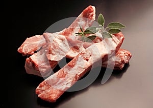 Raw pork ribs - raw meat