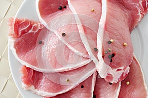 Raw pork sirloin