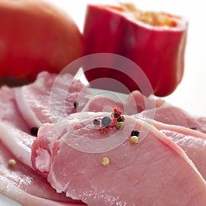 Raw pork sirloin