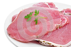 Raw pork sirloin