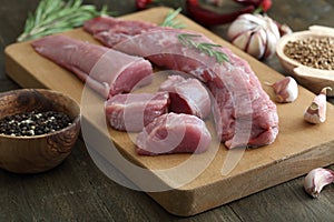 Raw pork tenderloin