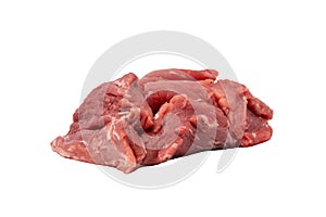 Raw pork tenderloin isolated on a white background. Fresh meat