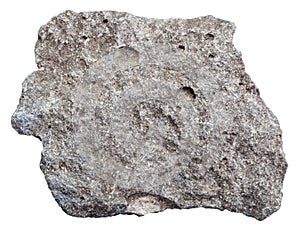Raw porous basalt stone isolated
