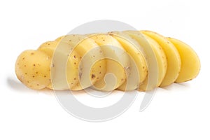 Raw Potato Sliced