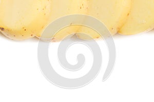 Raw Potato Sliced