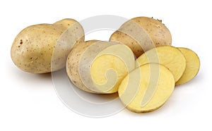 Raw Potato and Sliced Potato