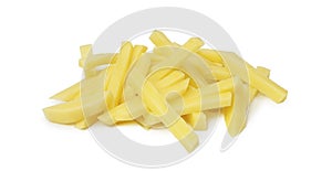 Raw Potato sliced strips prepared for French fries