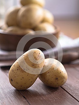 Raw potatoes