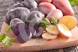 Raw potatoes