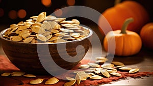 Raw pumpkin seeds versatile and nutritious, a natural and crunchy snack