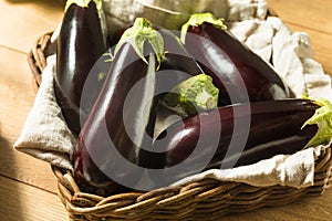 Raw Purple Organic Eggplants