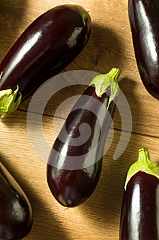 Raw Purple Organic Eggplants