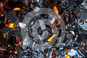 Raw pyrite crystals