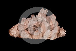 raw quartz crystal macro shooting of natural mineral from geological collection