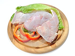 Raw rabbit meat