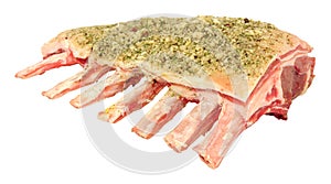 Raw Rack Of Lamb Cutlets
