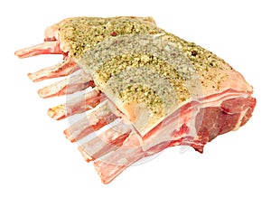 Raw Rack Of Lamb Cutlets