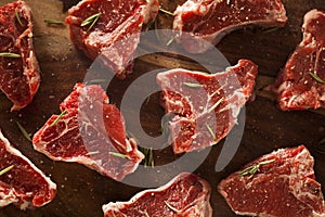 Raw Red Lamb Chops