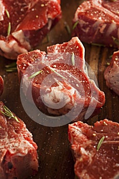 Raw Red Lamb Chops