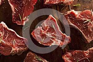 Raw Red Lamb Chops