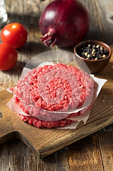 Raw Red Organic Hamuburger Pattys