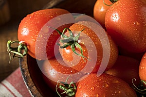 Raw Red Organic Roma Tomatoes