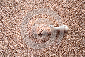 Raw red parboiled rice grains