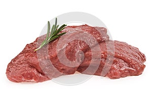 Raw ribeye steak