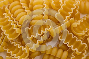 Raw riccioli pasta