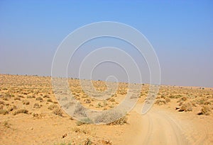 A Raw Road through Barren Land, Jaisalmer, Rajasthan