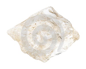 raw rock quartz mineral isolated on white