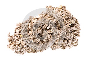 Raw Rubber Crumbs Isolated photo