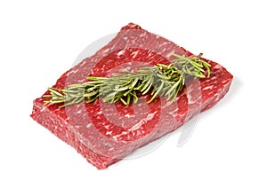 Raw rump steak