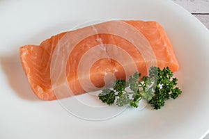 Raw salmon