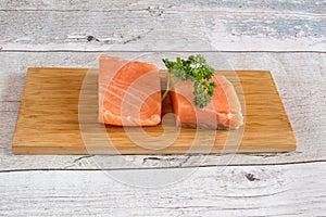 Raw salmon