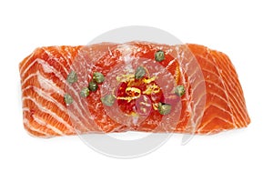 Raw Salmon Isolated